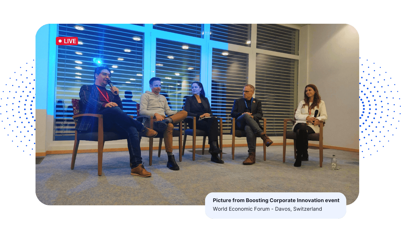 Header image webinars - live event Founderhood at World Economic Forum, Davos